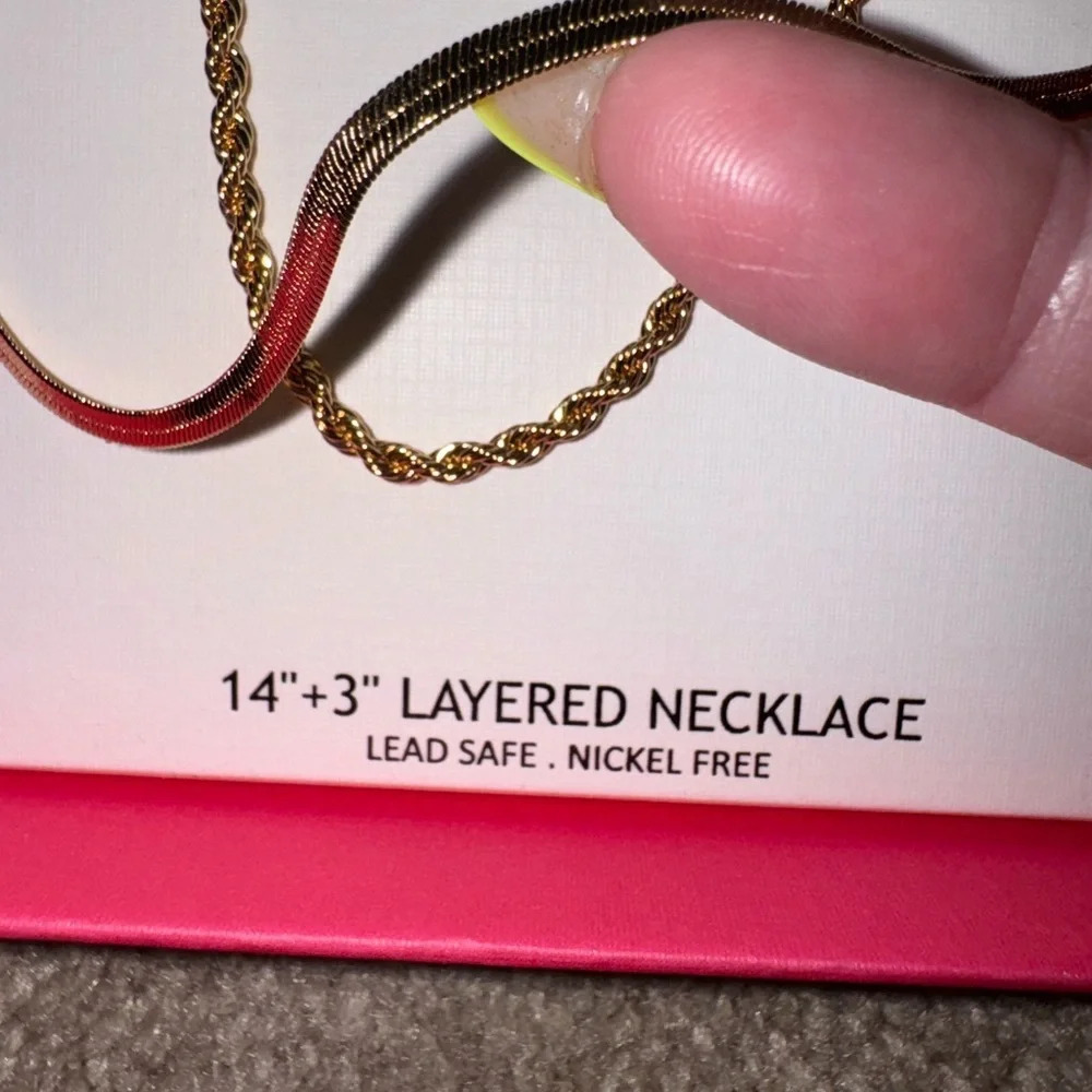 - HOUSE OF HARLOW 1960 GOLD TONE 3 IN 1 LAYERING NECKLACE 18” - Picture 5 of 16